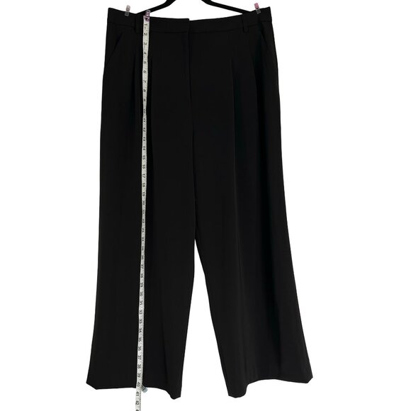Wide Leg Pants. Black Trouser, High Waist,Pleated. Elastic waistband. Size 14. - Picture 4 of 14